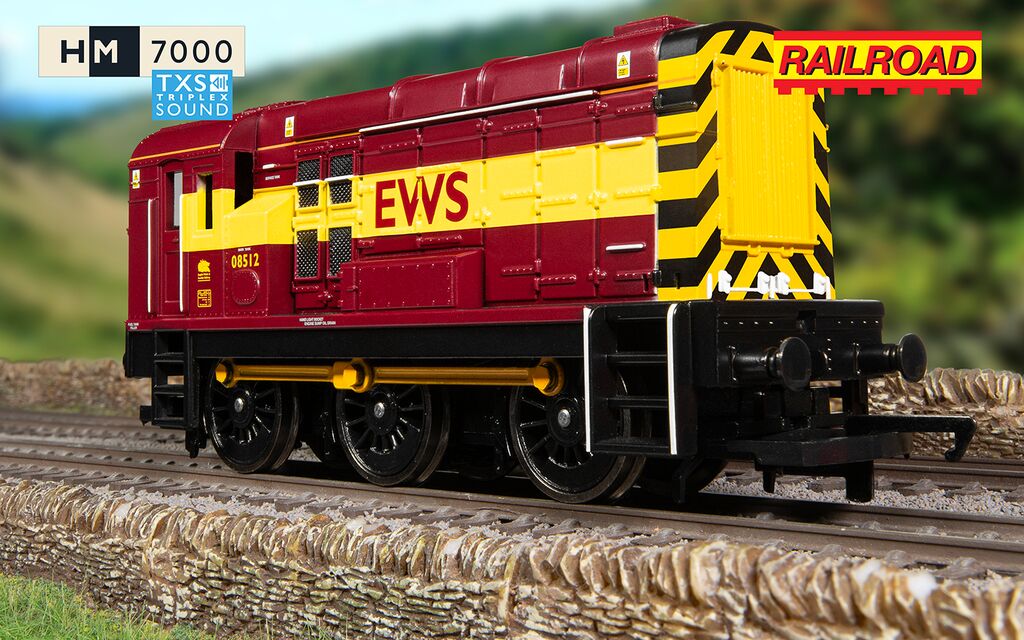 RailRoad EWS Class 08 No.08512 Diesel Locomotive - DCC Sound