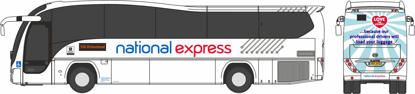 NPE010 1:148 Plaxton Elite National Express