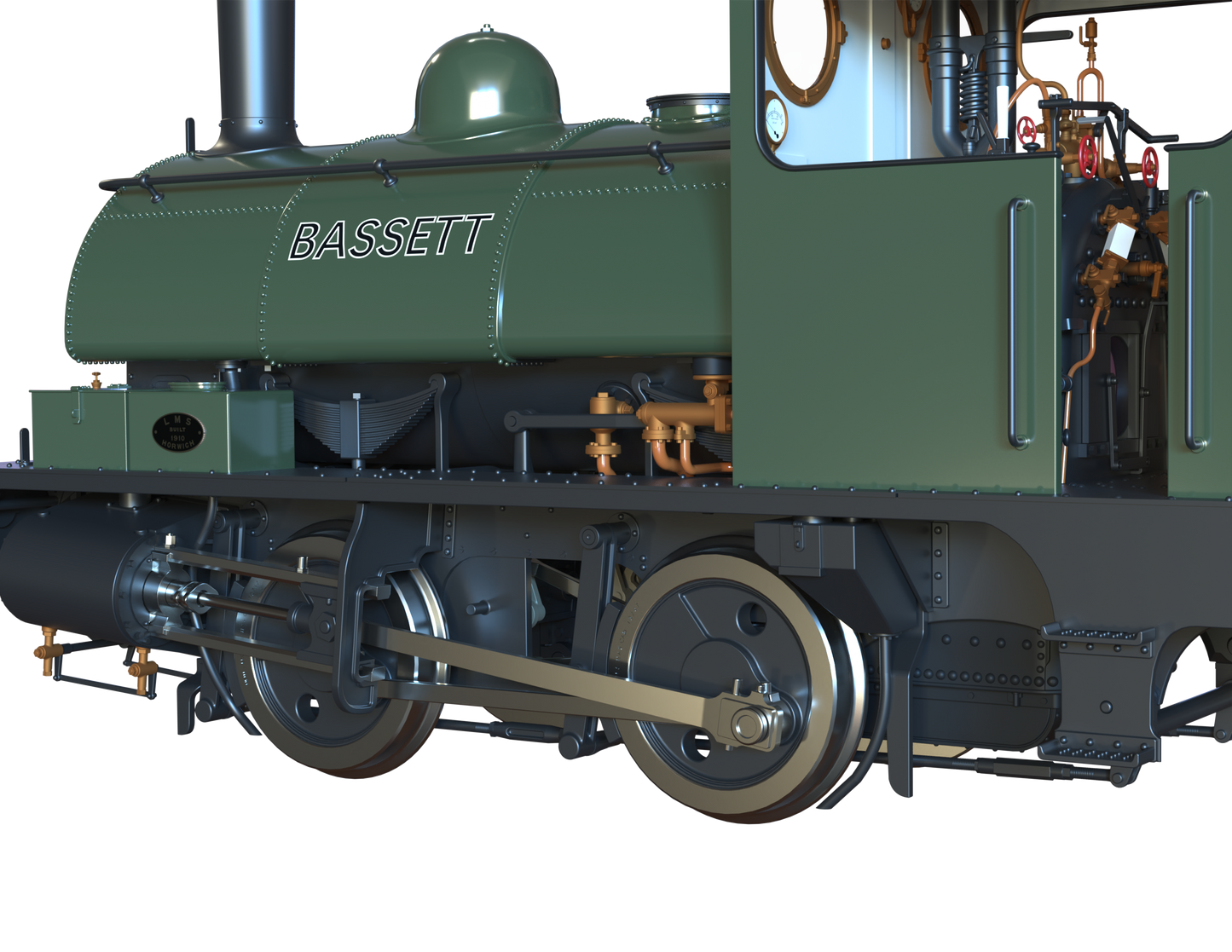 LYR 'Pug' 0-4-0ST "Bassett" Bottle Green Steam Locomotive - DCC Sound