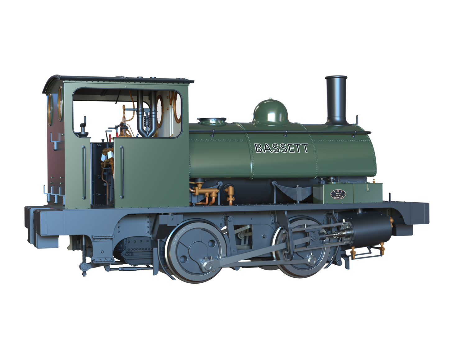 LYR 'Pug' 0-4-0ST "Bassett" Bottle Green Steam Locomotive - DCC Sound