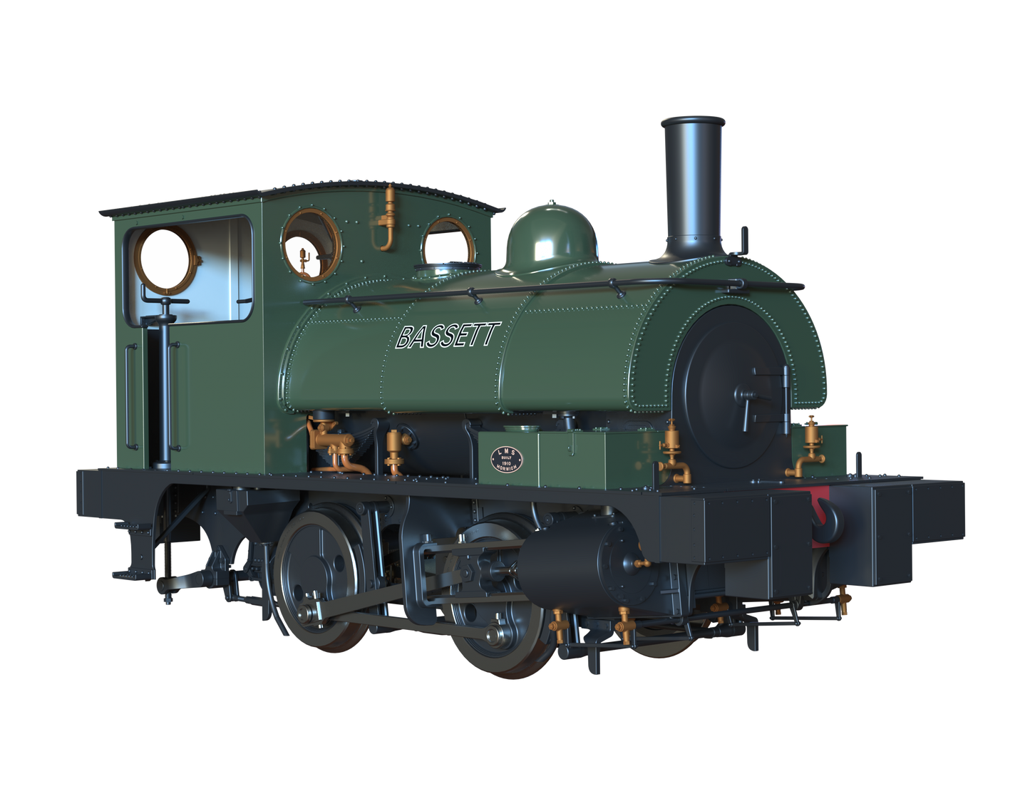 LYR 'Pug' 0-4-0ST "Bassett" Bottle Green Steam Locomotive - DCC Sound