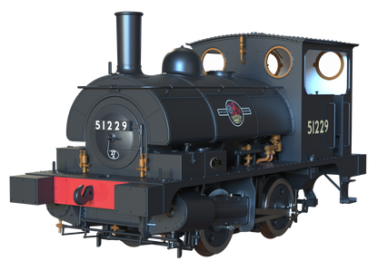 LYR 'Pug' 0-4-0ST 51229 BR Black Late Crests Steam Locomotive - DCC Sound