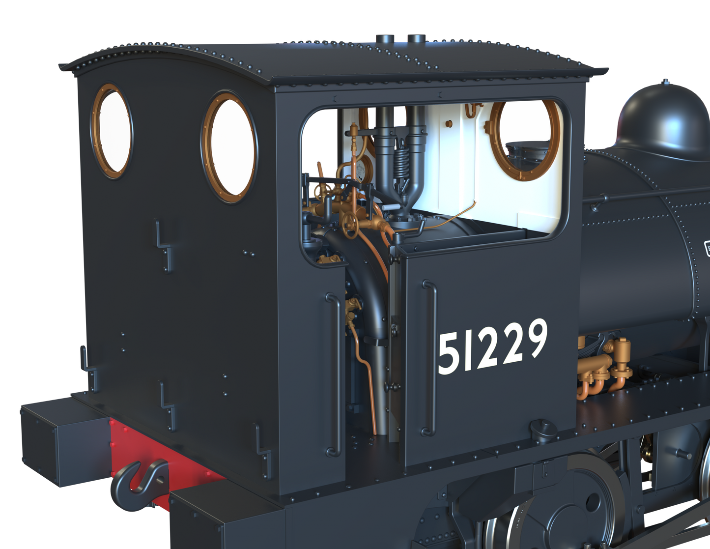 LYR 'Pug' 0-4-0ST 51229 BR Black Late Crests Steam Locomotive - DCC Sound