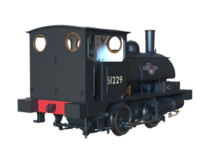 LYR 'Pug' 0-4-0ST 51229 BR Black Late Crests Steam Locomotive - DCC Sound