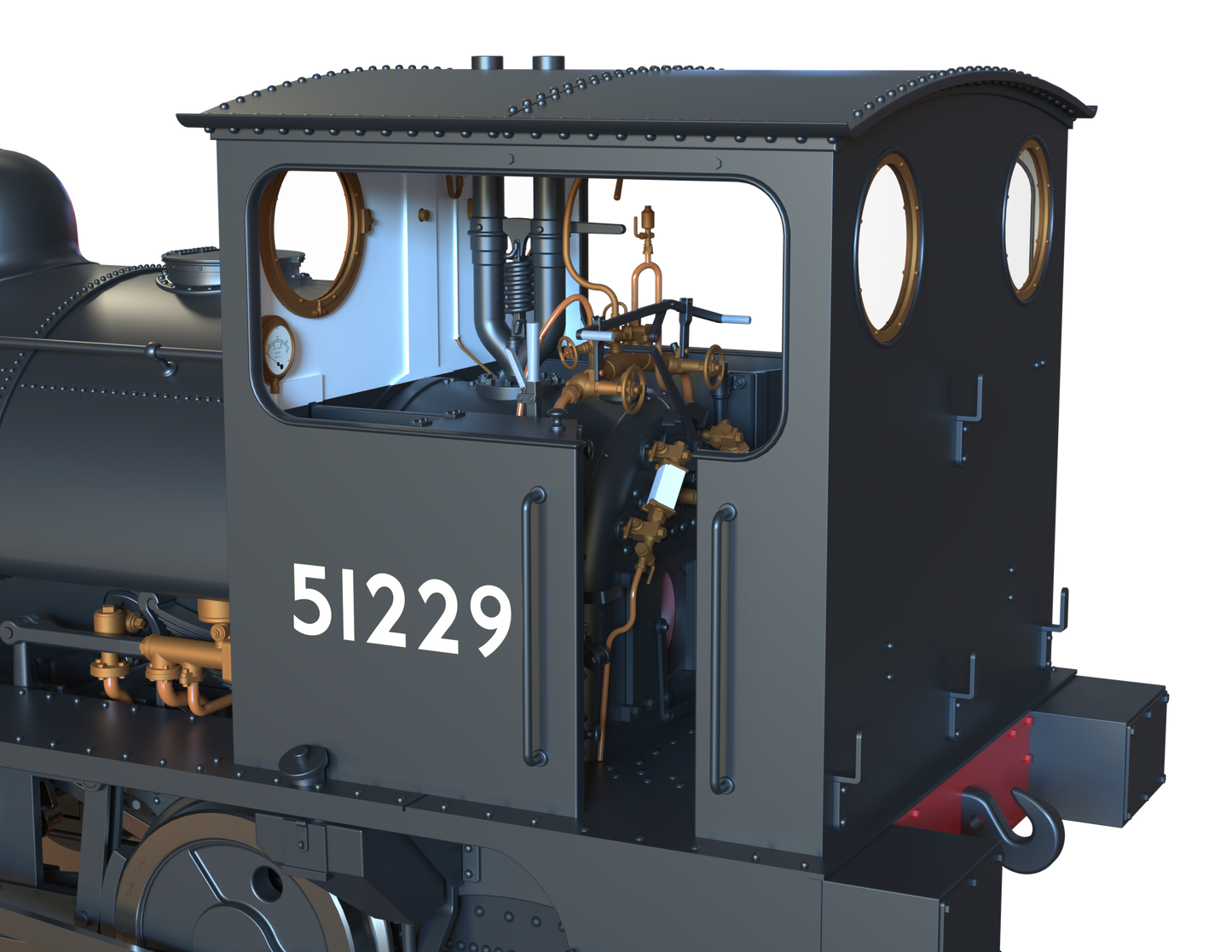 LYR 'Pug' 0-4-0ST 51229 BR Black Late Crests Steam Locomotive - DCC Sound