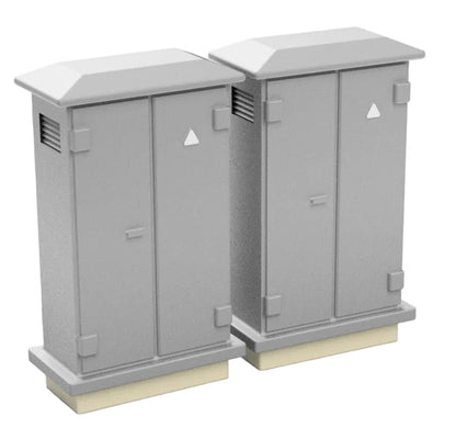 N Gauge Lineside Cabinets (Pack of 6) - Unpainted Model Kit