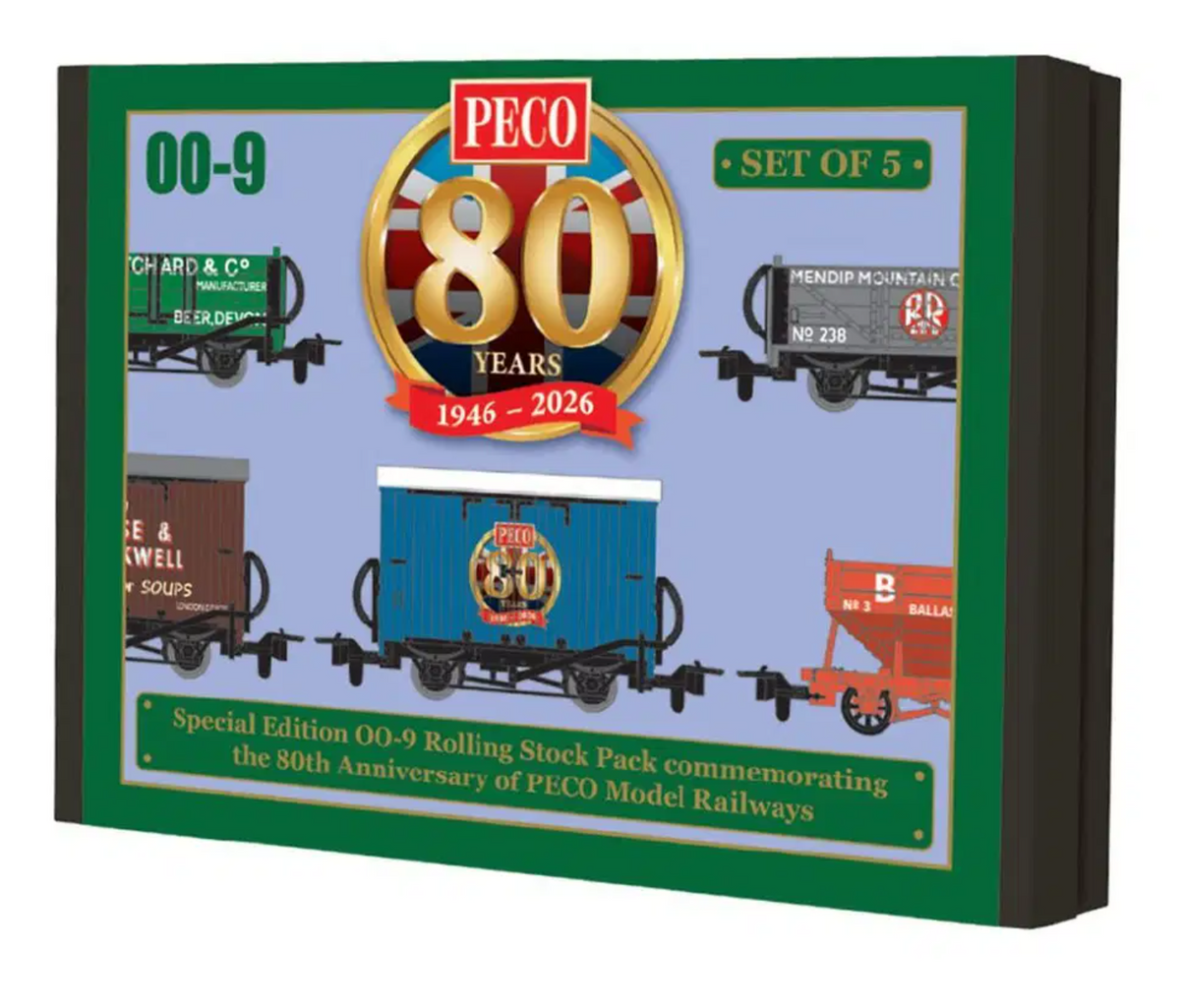 GR58880 OO9 Scale 80th Anniversary Wagon Pack - Pack of 5