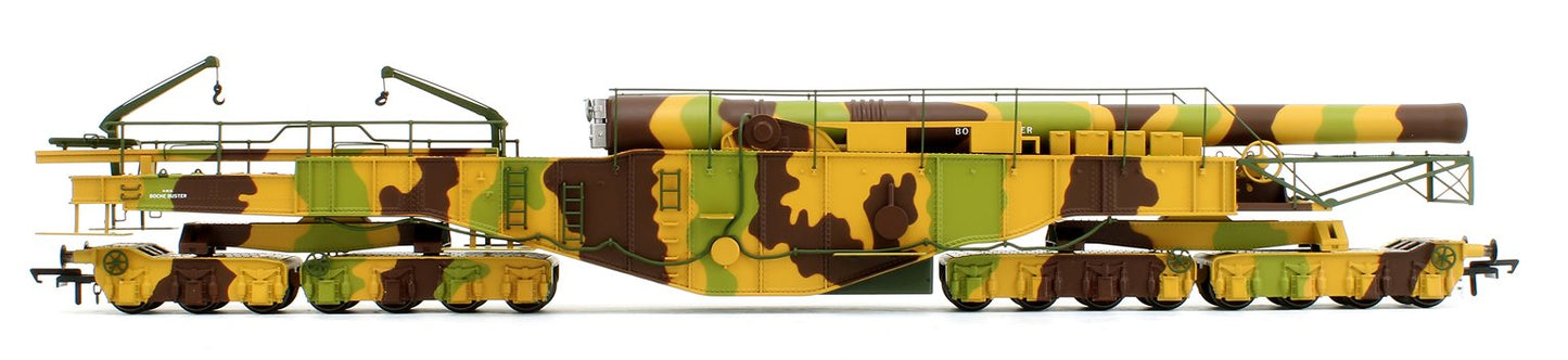Pre-Owned Rail Gun Pack - WWI Boche Buster Camouflage Railgun with ROD 2330 Khaki 0-6-0 Dean Goods Locomotive