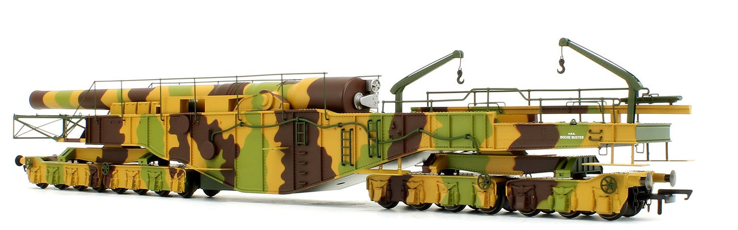 Pre-Owned Rail Gun Pack - WWI Boche Buster Camouflage Railgun with ROD 2330 Khaki 0-6-0 Dean Goods Locomotive