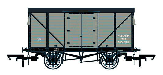 GER 10t Covered Van NYMR No 105 (1970s Preserved)