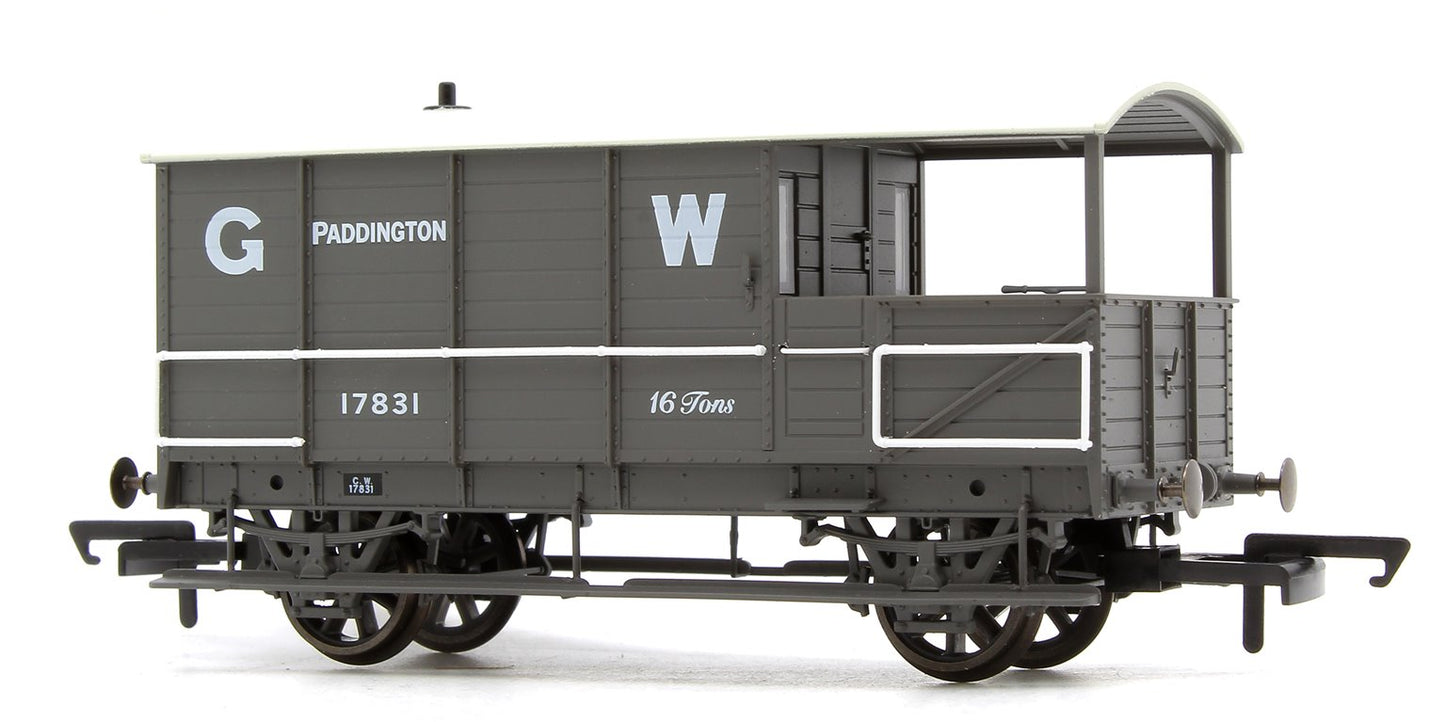 Pre-Owned OR76TOB001 Toad Brake Van GWR 4 Wheel Planked (early) Paddington