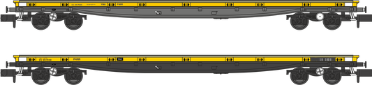 YMA/YQA Parr Departmental Yellow Twin Pack No. DC967555 (grey underframe) DC967569 (black underframe)