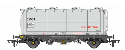 Pack of 4 RioTintoAlcan liveried PCA tanks (no ladders). Numbers: 55531, 55534, 55537, 55541
