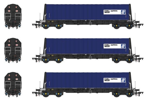 Set of 3 PXA Steel Coil Carrier PD Blue As Built 1988 No.3024/3037/3048