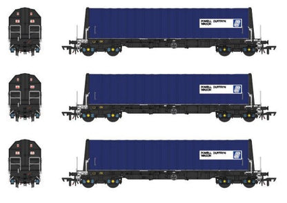 Set of 3 PXA Steel Coil Carrier PD Blue As Built 1988 No.3024/3037/3048 - Weathered
