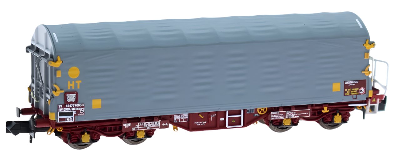 IHA Steel Carrier Wagon with HT lettering and yellow dot, white upper ends 33 87 4767 003-6