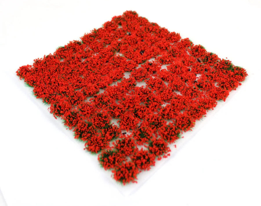 6mm Poppy Self-Adhesive Static Grass Tufts x 100
