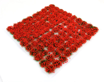 6mm Poppy Self-Adhesive Static Grass Tufts x 100