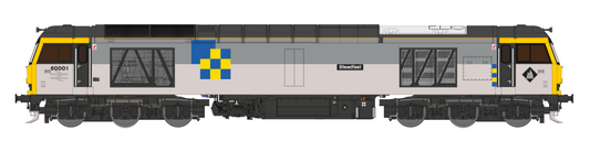 Highly Detailed Deluxe Weathered Class 60 Triple Grey Construction 'Steadfast' No.60001 Diesel Locomotive - DCC Sound