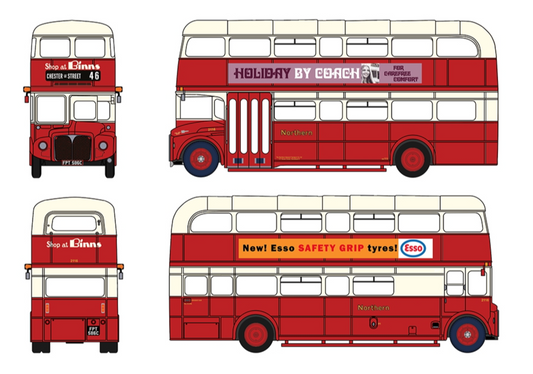 E42603 AEC Routemaster Northern FPT586C (2116) Service 46 Chester-le-Street