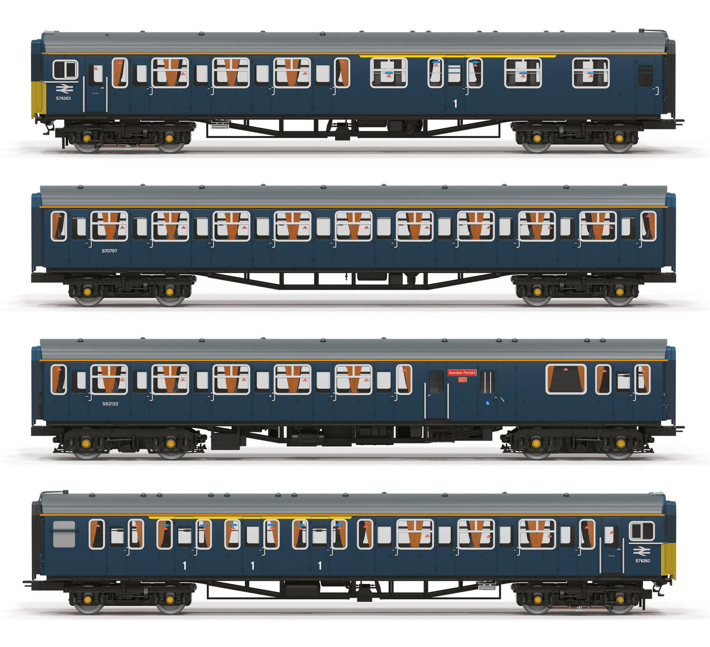 R30469 Class 423 4-VEP EMU BR Blue 3417 "Gordon Pettitt" -  4 Car Train Pack