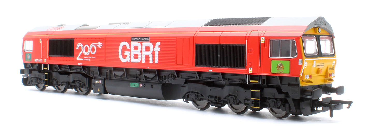 RailRoad GBRf Class 66 Railway 200 'Michael Portillo' 66719 Diesel Locomotive