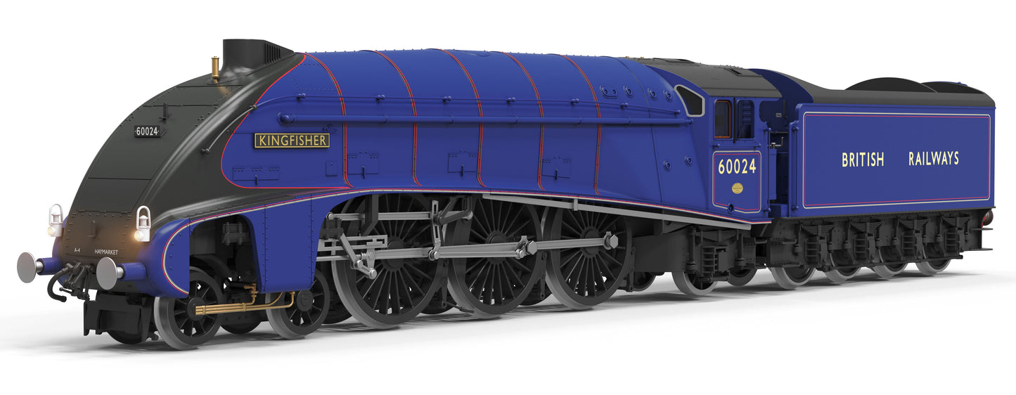 R30553SS Class A4 4-6-2 BR Ultramarine Blue 60024 "Kingfisher" Steam Locomotive - DCC Sound & Smoke