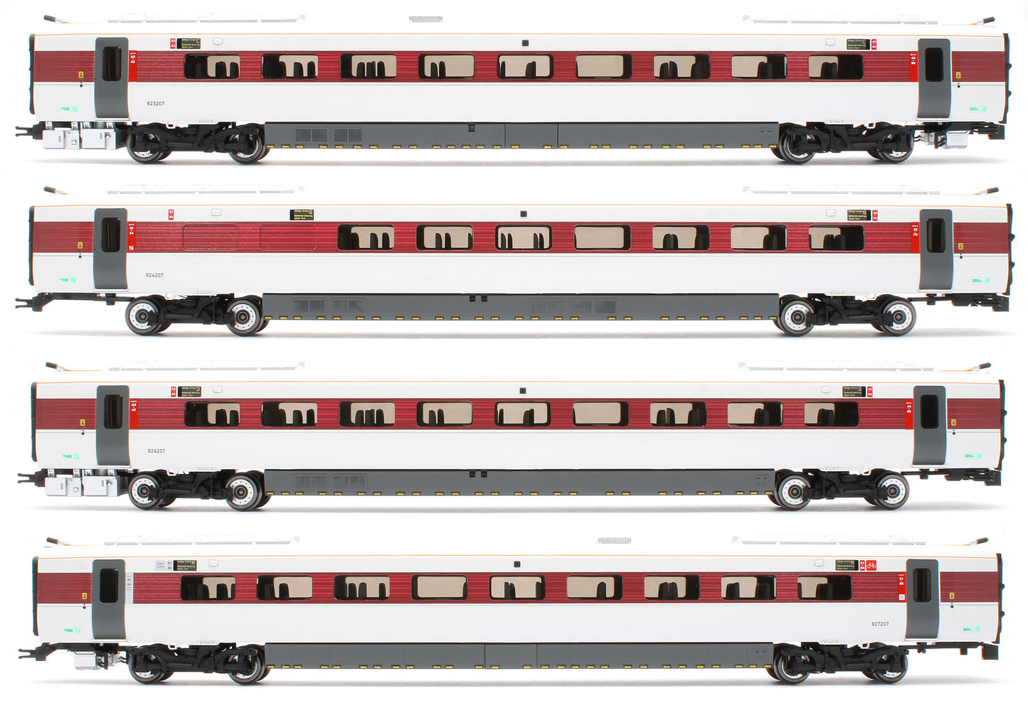 R40493 LNER Azuma Class 801/2 Railway 200 4 Car Coach Pack