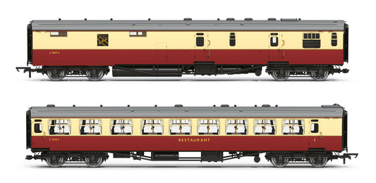 Bulleid BR Crimson & Cream 'At the Sign of the Three Plovers' Kitchen and Buttery Car & Composite Restaurant Twin Pack
