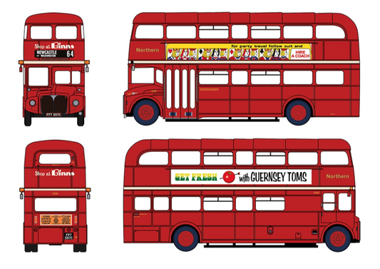 E42604 AEC Routemaster Northern FPT597C (2127) Service 64 Newcastle