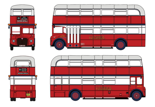 E42605 AEC Routemaster RMF2809 General Route 111 Heathrow Central