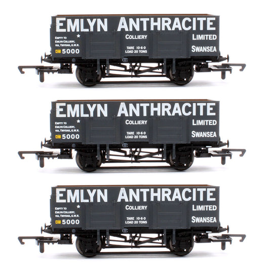 Set of 3 Emlyn Anthracite Swansea  21 Ton Coal Wagons