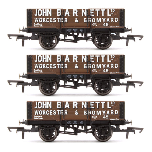 Set of 3 John Barnett Ltd Brown 5 Plank Wagons