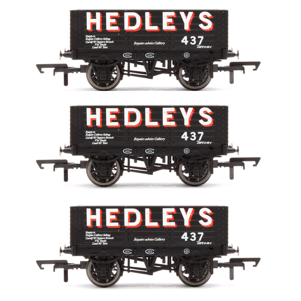 Set of 3 Hedleys Black 6 Plank Wagons