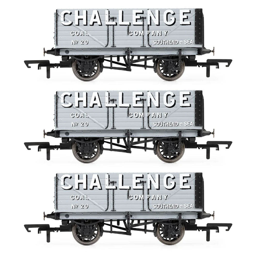 Set of 3 Challenge Coal Company 7 Plank Wagons