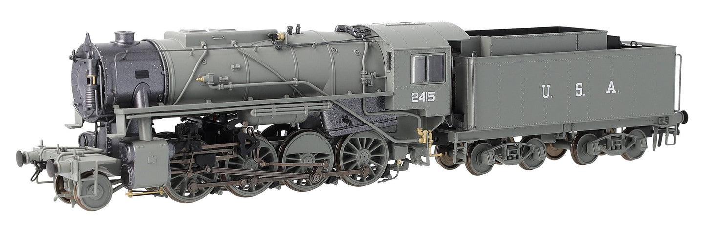 926002 USATC S160 2-8-0 LMS Wartime Dark Grey U.S.A on Tender No.2415 Steam Locomotive