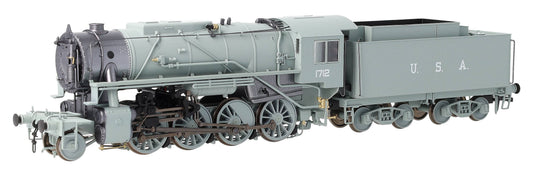 926003 USATC S160 2-8-0 LNER Wartime Light Grey U.S.A on Tender No.1712 Steam Locomotive