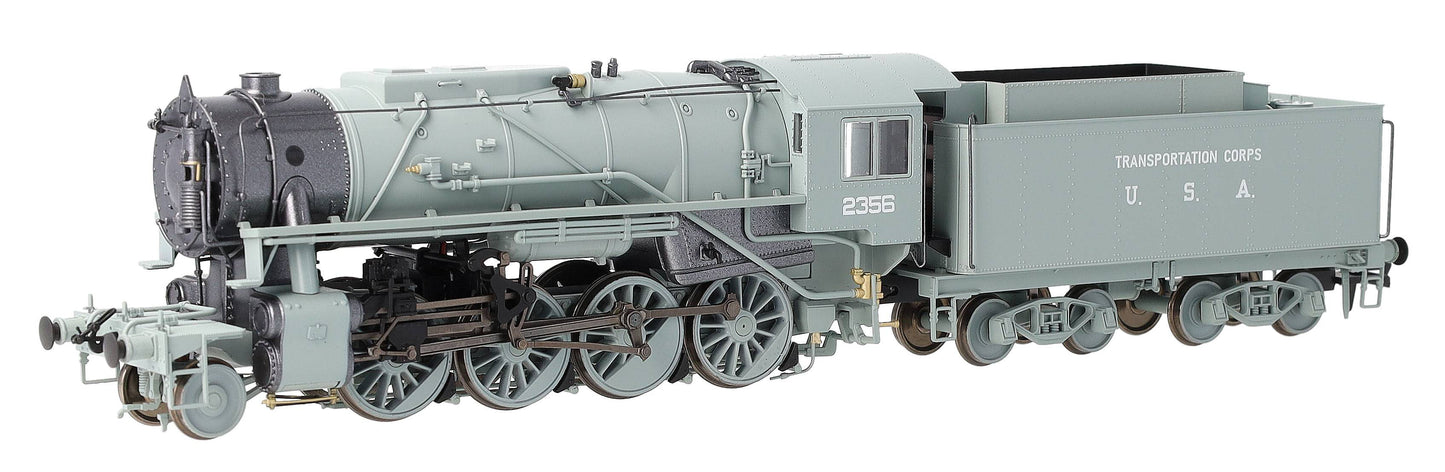 926504 USATC S160 2-8-0 SR Wartime Light Grey with Transportation Corps U.S.A on Tender No.2356 Steam Locomotive - DCC Sound