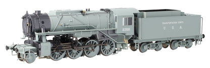 926504 USATC S160 2-8-0 SR Wartime Light Grey with Transportation Corps U.S.A on Tender No.2356 Steam Locomotive - DCC Sound
