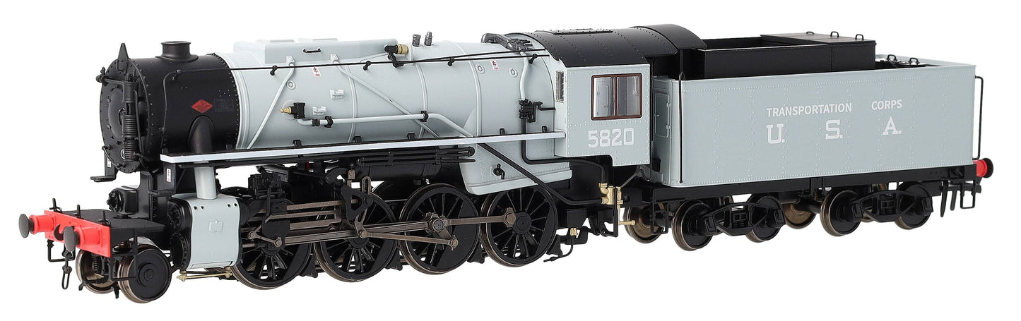926506 USATC S160 2-8-0 Big Jim Light Grey with Transportation Corps U.S.A on Tender No.5820 (as Preserved) Steam Locomotive - DCC Sound