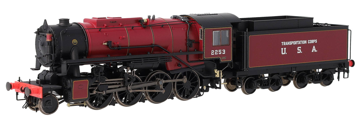 926008 USATC S160 2-8-0 'Omaha' Maroon with Transportation Corps U.S.A on Tender No.2253 (as Preserved) Steam Locomotive