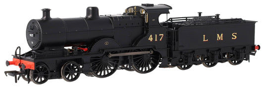 974008 Midland Railway 483 Class 4-4-0 LMS Wartime Unlined Black No.417 Steam Locomotive