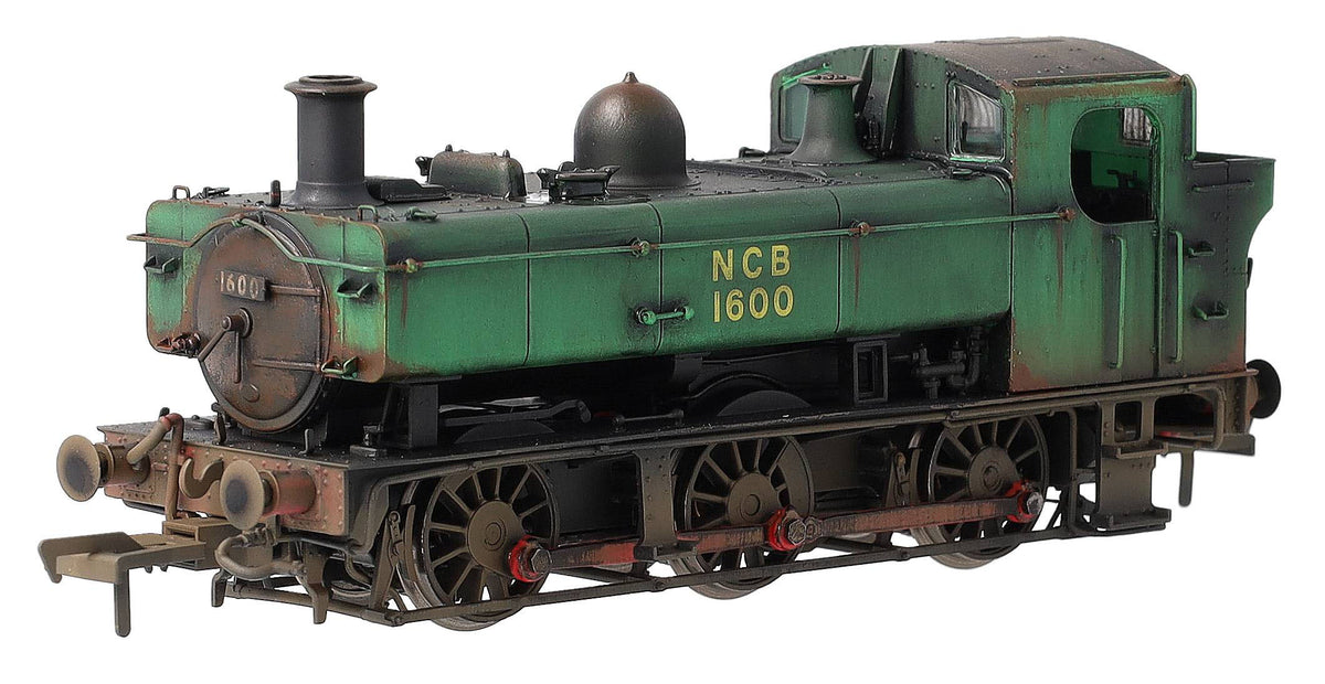Bespoke Weathered MR-309A Class 16xx 0-6-0PT National Coal Board NCB Green 1600 Stream Locomotive - Heavy Weathering