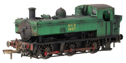 Bespoke Weathered MR-309B Class 16xx 0-6-0PT National Coal Board NCB Green 1607 Steam Locomotive - Heavy Weathering