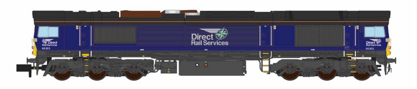 Class 66 66303 DRS Plain Diesel Locomotive - DCC Sound