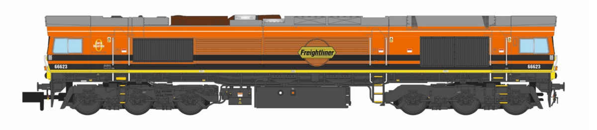 Revolution Trains RT-N66-GW-623 Class 66 66623 Freightliner Genesee ...