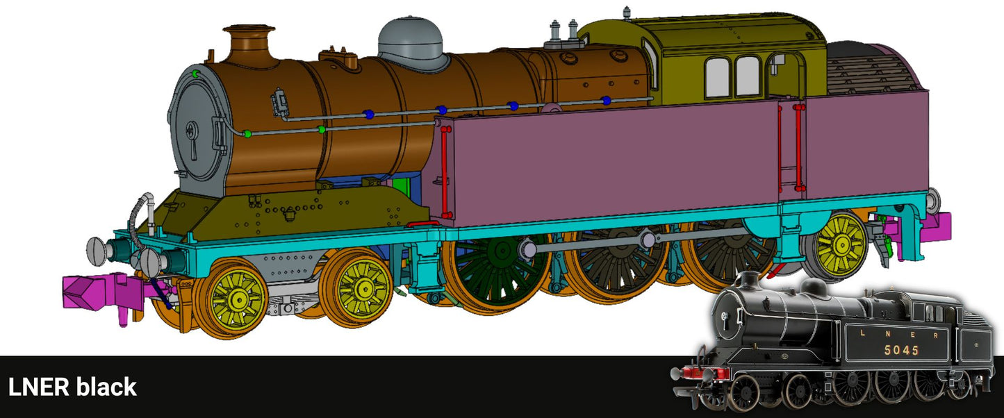 Robinson A5 (GCR Class 9N) 4-6-2 LNER Black (Lined) No.5045 Steam Tank Locomotive