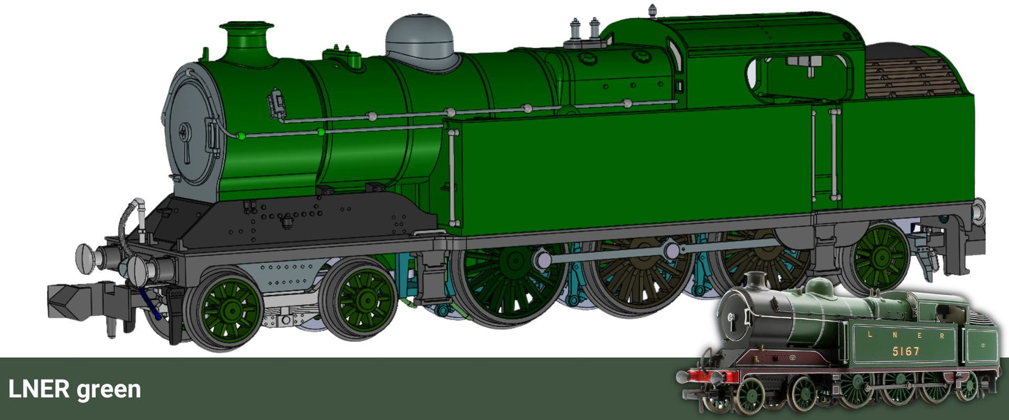 Robinson A5 (GCR Class 9N) 4-6-2 LNER in GCR Green No.5167 Steam Tank Locomotive