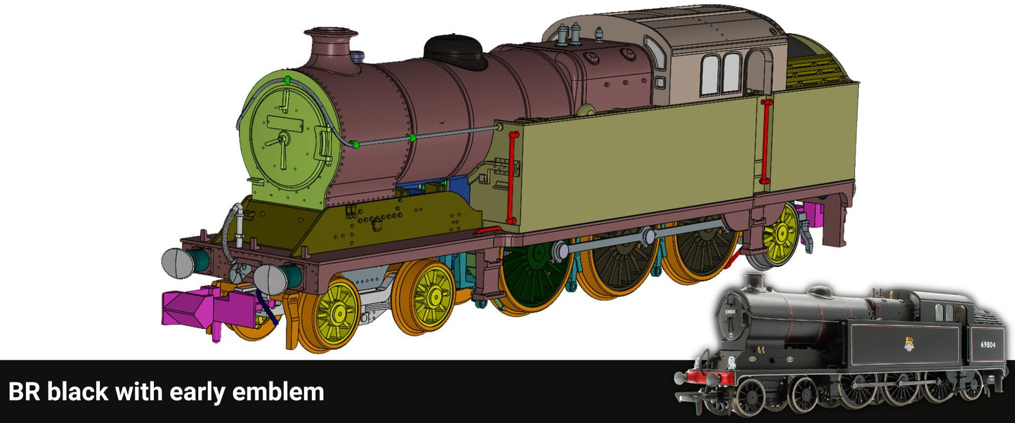 Robinson A5 (GCR Class 9N) 4-6-2 BR Black (Early Emblem) No.69804 Steam Tank Locomotive