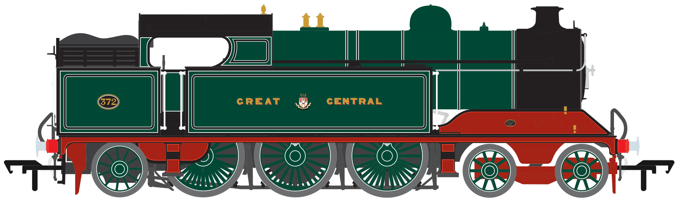 Sonic Models Robinson A5 (GCR Class 9N) 4-6-2 GCR Great Central Green ...